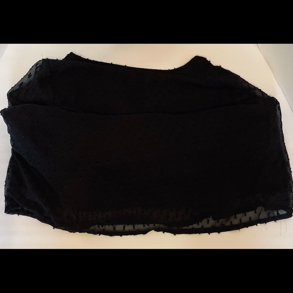 Tantrums Black Dotted Swiss Embroidered Peasant Boho Ladies Top Size Large - Picture 8 of 16